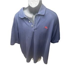 Tommy Bahama ISLAND ZONE Supima Embroidered Marlin Logo Polo Shirt xL Blue AF12